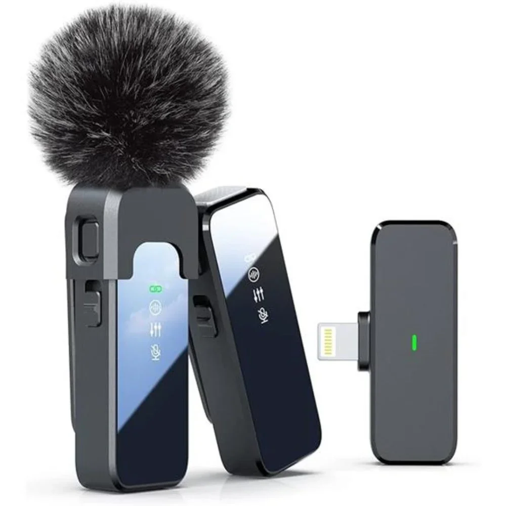 Wireless Lavalier Microphone with Noise Cancellation, 18H Battery Life